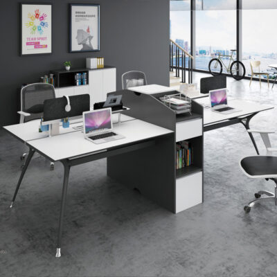 Bàn làm việc 4 người nội thất văn phòng bàn ghế kết hợp loại bàn 6 người máy tính bàn nhân viên gió công nghiệp bàn nhân viên