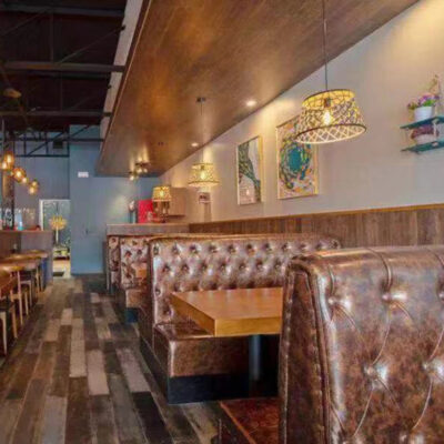 Chủ đề cổ điển kiểu Mỹ ghế sofa thẻ ghế kết hợp bàn ghế quán cà phê quầy bar ăn uống phong cách công nghiệp nội thất ghế thẻ