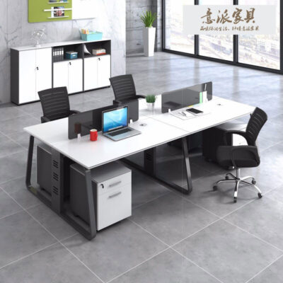 Nội thất văn phòng bảng điều khiển bàn máy tính bàn nhân viên màn hình văn phòng 4/6 người kết hợp sản xuất bàn ghế tủ