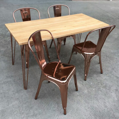 Bàn ghế ăn bằng kim loại hỗ trợ các nhà sản xuất bán buôn chuỗi nhà hàng Quảng Châu phần cứng bàn ghế lẩu cà phê bàn ghế pizza