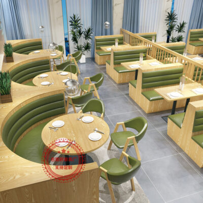 Nhà máy nội thất nhà hàng bán hàng trực tiếp ghế sofa thông thường ghế thẻ bàn ăn và ghế kết hợp quán trà sữa quán cà phê bàn ghế ăn nhanh