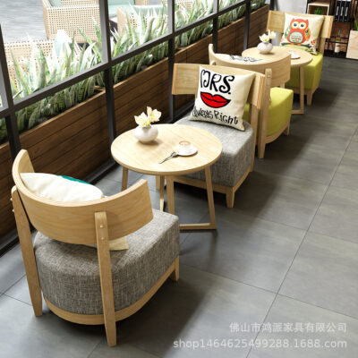 Sách Quầy Bar Phòng Thu Tiếp Nhận Đàm Phán Thẻ Ghế Đơn Giản Tươi Tráng Miệng Quán Trà Sữa Cafe Sofa Bàn Ghế Kết Hợp