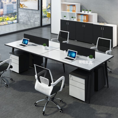 Bàn ghế nhân viên kết hợp đơn giản hiện đại 4 bốn 6 sáu người văn phòng nhân viên văn phòng màn hình nội thất văn phòng