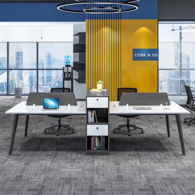 Bàn nhân viên văn phòng đơn giản hiện đại ghế 4/6 người nội thất làm việc ghế kết hợp bàn ghế nhân viên