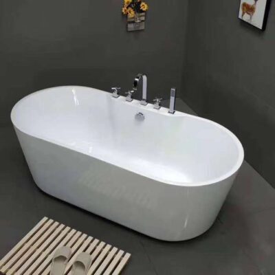 Độc lập acrylic nhà B & B khách sạn kỹ thuật phòng tắm theo phong cách châu Âu lưới màu đỏ cạnh mỏng Bồn tắm căn hộ nhỏ