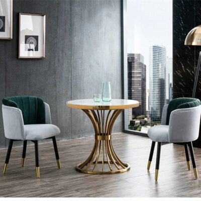 Nhà hàng Bắc Âu bằng đá cẩm thạch bàn tròn nhỏ văn phòng bán hàng bàn đàm phán kinh doanh bàn tiếp tân cà phê và ghế kết hợp