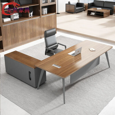 Bàn hiện đại Đơn giản Boss Bàn văn phòng đơn Ghế kết hợp Nội thất văn phòng Bàn điều hành Bàn làm việc của chủ tịch