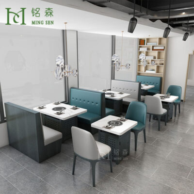 Gỗ cứng thẻ ghế sô pha dựa vào tường cửa hàng trà sữa bàn ghế kết hợp chủ đề nhà hàng quán lẩu cửa hàng bánh hamburger thanh trong suốt