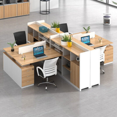 Bàn nhân viên Bàn ghế kết hợp Ghế đơn giản hiện đại Phân vùng tài chính Bàn máy tính Nội thất văn phòng Bàn ghế