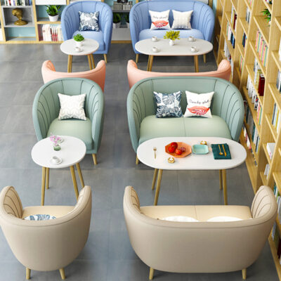 Bắc Âu Giải Trí Thẩm Cafe Tiếp Tân Đàm Phán Sofa Thẻ Ghế Thư Viện Món Tráng Miệng Quán Trà Sữa Bàn Ghế Kết Hợp