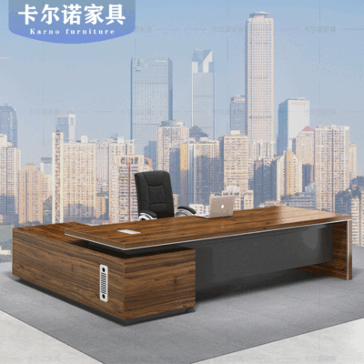 Foshan Atmospheric Boss Desk Bàn quản lý đơn giản Bàn giám sát Nội thất văn phòng Kết hợp bàn ghế có thể được tùy chỉnh