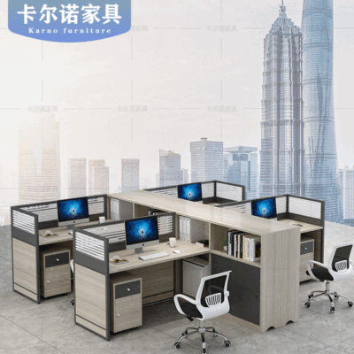 Nội thất văn phòng bàn màn hình nhân viên một người nhân viên ghế bàn máy tính và bàn ghế kết hợp