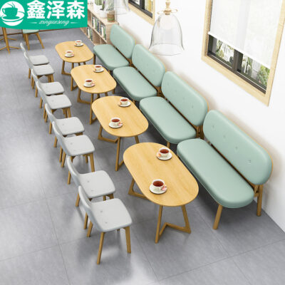 Quán Trà Sữa Quán Tráng Miệng Gỗ Chắc Chắn Quán Cà Phê Bàn Ghế Nhà Hàng Thẻ Ghế Sofa Kết Hợp Giải Trí Bàn Ghế Quán Cà Phê