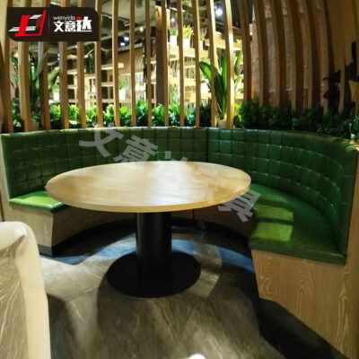 Nhà hàng lẩu nhà hàng thịt nướng vòng cung hình bán nguyệt hoàn chỉnh bộ bàn ghế sofa nhà hàng tây thẻ ghế sofa bàn ăn kết hợp ghế