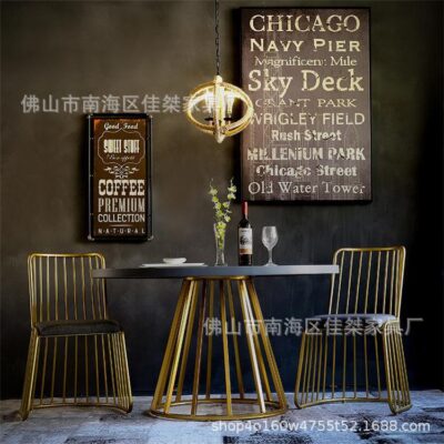 Bắc Âu Bàn Ăn Tròn Retro Bàn Nhà Căn Hộ Nhỏ Bàn Ăn Sắt Rèn Bàn Đàm Phán C348