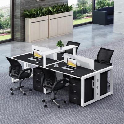 Nhân viên văn phòng bàn ghế kết hợp màn hình ghế máy tính bàn ghế đôi 4/6 người nhân viên văn phòng