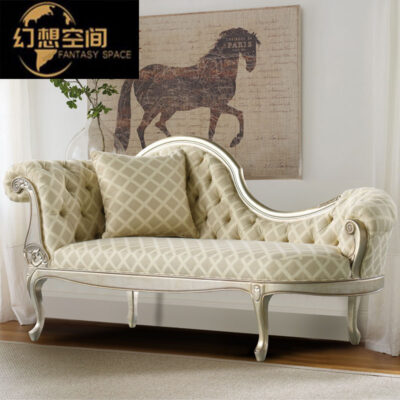 Người đẹp dựa vào ghế sofa lười Phong cách Mỹ Phong cách châu Âu nhẹ nhàng sang trọng Đơn Pháp vải nghệ thuật phòng nhỏ phòng ngủ ghế dài trường kỷ