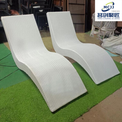 Ghế mây ngoài trời ghế bãi biển sân biệt thự hồ bơi sắt rèn bàn cà phê ghế phòng chờ giải trí ngoài trời mây không thấm nước sofa