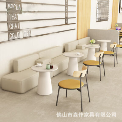 Quán cà phê giản dị Tiếp tân Sofa Thẻ Chỗ ngồi Cửa hàng trà sữa Ghế sofa thương mại Ghế tráng miệng Bàn ghế kết hợp