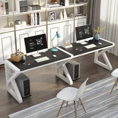 Bàn máy tính đôi kết hợp ghế văn phòng văn phòng đơn giản hiện đại bàn nhân viên đơn giản bàn máy tính