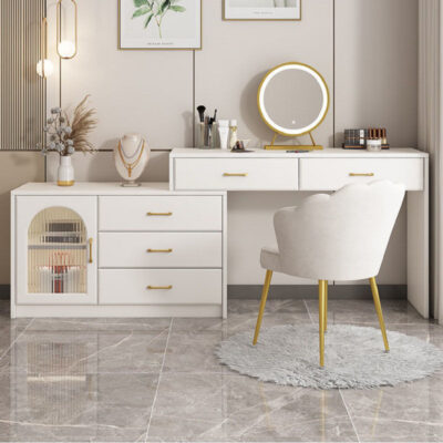 Bàn trang điểm phòng ngủ nhỏ bàn trang điểm bàn trang điểm đa chức năng kính thiên văn bàn trang điểm bàn trang điểm tích hợp tủ bảo quản