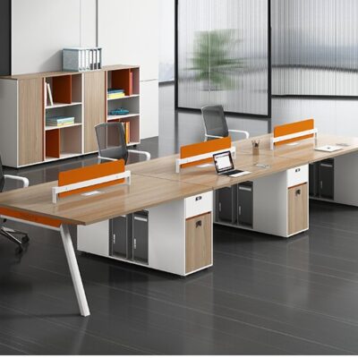 Bàn ghế nhân viên kết hợp bàn nhân viên đôi bốn người đơn giản hiện đại bàn sáu người màn chiếu văn phòng