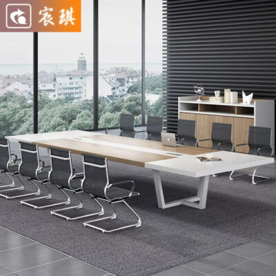 Bàn hội nghị bàn dài đơn giản bàn văn phòng đào tạo tiếp tân phòng đàm phán khung thép dải dài kết hợp bàn ghế nhà máy cung cấp trực tiếp