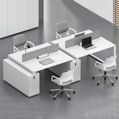 Bàn ghế kết hợp văn phòng hiện đại đơn giản bàn tài chính màn hình ghế nhân viên bàn làm việc 2/4/6 bàn máy tính