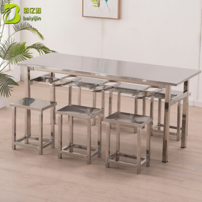 Bán buôn inox treo ghế ăn bàn ghế nhân viên trường học căng tin nhà hàng nhà hàng quán ăn nhanh treo phân bàn ghế ăn nhanh