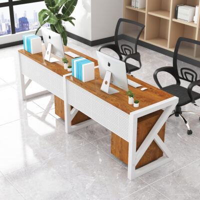 Bàn nhiều người cạnh nhau tối giản hiện đại nhân viên văn phòng bàn làm việc tài chính ghế bàn máy tính đôi