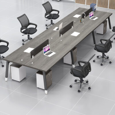 Bàn ghế nhân viên kết hợp bàn máy tính văn phòng tối giản hiện đại Phòng nhân viên 468 người Phòng làm việc