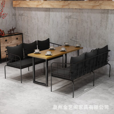 Công Nghiệp Gió Cafe Nhà Hàng Phương Tây Quán Trà Sữa Âm Nhạc Thanh Thanh Rõ Ràng Thẻ Retro Ghế Sofa Bàn Ăn Kết Hợp Ghế