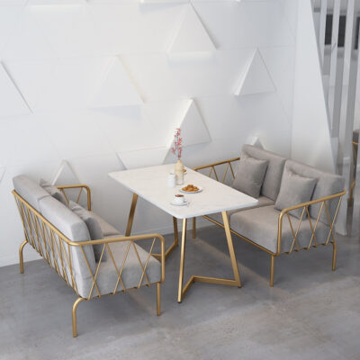 New Iron Art Khu vực nghỉ ngơi Sofa Nail Art Internet nổi tiếng Món tráng miệng Quán trà sữa Ăn uống Thẻ thông thường Ghế kết hợp Bàn ghế đơn giản