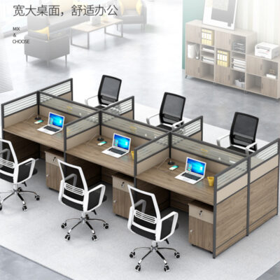 Bàn nhân viên kết hợp nội thất văn phòng 4 người đơn giản hiện đại Phòng làm việc Bàn nhân viên 2 người A806