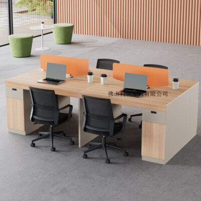 Bàn nhân viên bàn máy tính tối giản hiện đại nhân viên bàn ghế văn phòng kết hợp khung bezel máy tính để bàn 2/4 người