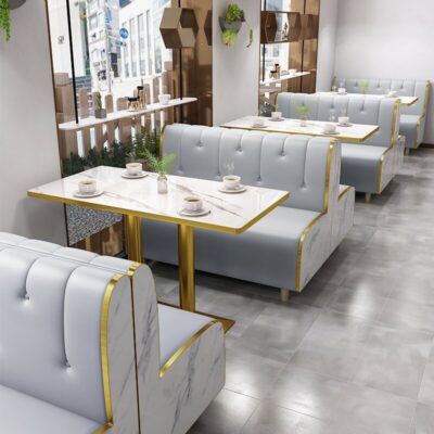 Nội thất nhà hàng Quán trà sữa thương mại Bàn ghế kết hợp Net Red Dessert Shop Sofa Snack Quán lẩu Quán cà phê Ghế thẻ
