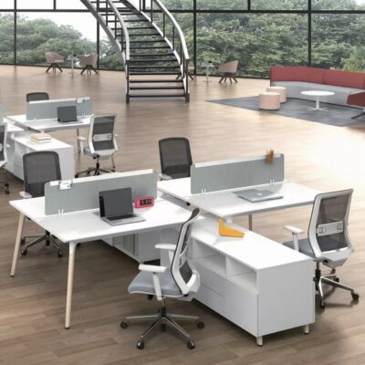 Bàn tài chính Phòng văn phòng màn hình nhân viên kết hợp bàn ghế 2/4/6 người Phòng nhân viên bàn làm việc hiện đại