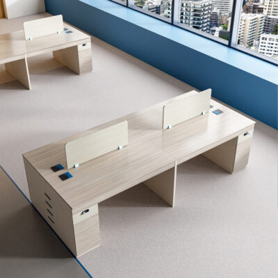 Bàn ghế nhân viên kết hợp văn phòng Phòng nhân viên màn hình máy tính tài chính bốn người ghế 4 người 6 người