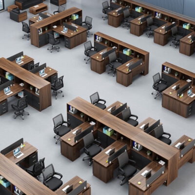 Màn hình kết hợp bàn nhân viên nhân viên đơn giản bốn hoặc sáu người phòng tài chính bàn ghế ghế nội thất công ty