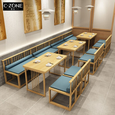 Nhà hàng mì kiểu Trung Quốc xa hoa, nhà hàng Hồ Nam, ghế thẻ treo tường, ghế sofa, chủ đề quốc triều, nhà hàng lẩu, nhà hàng trà, bàn ghế kết hợp