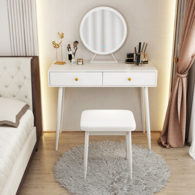 Bắc Âu Cổ Điển Gỗ Chắc Chắn Bàn Trang Điểm Đơn Giản Lưới Đỏ Phòng Ngủ Hiện Đại Bàn Trang Điểm Căn Hộ Nhỏ Ý Nghĩa Bàn Trang Điểm