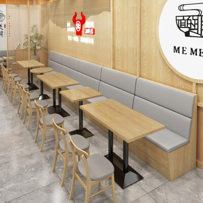 Hiện đại tối giản bánh hamburger nhà hàng phương Tây thẻ ghế sofa kết hợp bàn ghế ăn nhẹ quán trà sữa quán cà phê kết hợp bàn ăn và ghế