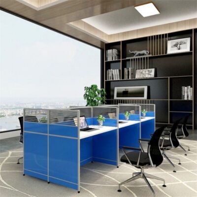 Bàn ghế kết hợp bàn ghế văn phòng bàn làm việc máy tính 4 người ghế card màn hình bàn nhân viên đơn giản