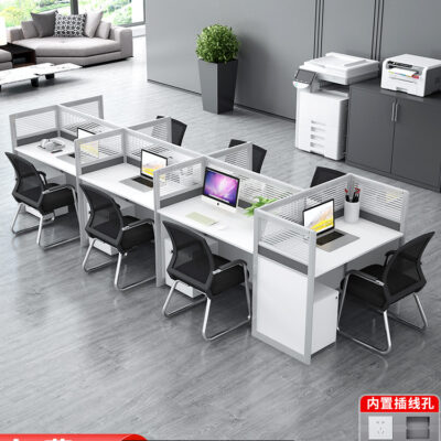 Màn hình văn phòng bàn ghế kết hợp người bảng nhân viên Phòng người đơn giản phân vùng văn phòng Phòng làm việc