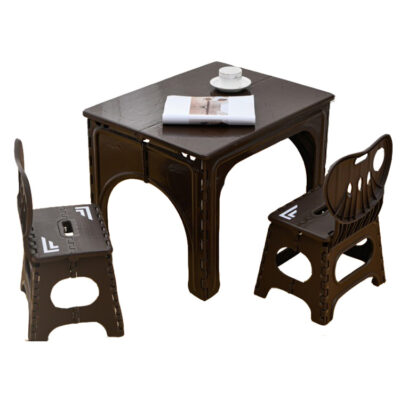 Bán buôn nhà gấp bàn nhỏ di động bàn học nhựa dày trẻ em của em bé viết bộ bàn ghế