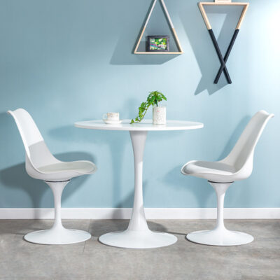 Bàn đá tiếp tân đàm phán bàn tròn nhỏ kính trắng khu vực nghỉ ngơi cà phê giải trí trà sữa ban công kết hợp bàn ghế nhỏ