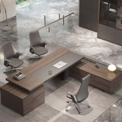 Bàn sếp bàn chủ tịch văn phòng đơn giản hiện đại Parry walnut bàn giám đốc cao cấp bàn giám đốc