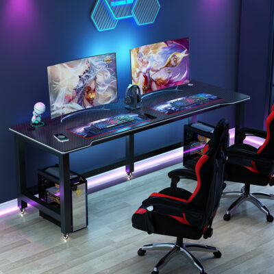 Bàn máy tính để bàn tại nhà carbon kích thước hàn kích thước bàn ghế chơi game kết hợp phòng ngủ bàn làm việc bàn trò chơi đôi đơn giản