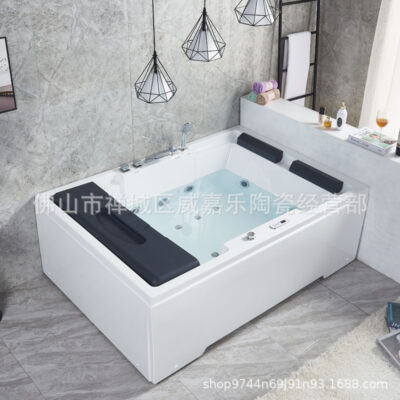 Nhà máy Phật Sơn cung cấp trực tiếp Bồn tắm đôi vài nhà lướt sóng massage Bồn tắm acrylic dự án khách sạn tắm lớn