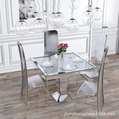 Bàn ăn gương Kim cương vỡ Các yếu tố phổ biến Bàn trà Nhà máy Bán trực tiếp  Ngoại thương